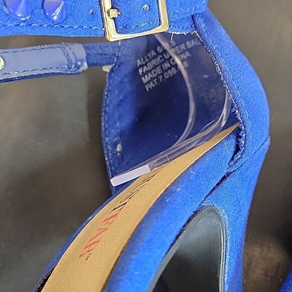 JUSTFAB  PYRAMID STUD DETAILS PEEP TOE ANKLE STRAP HIGH HEEL STILETTOS SANDAL - Picture 11 of 14